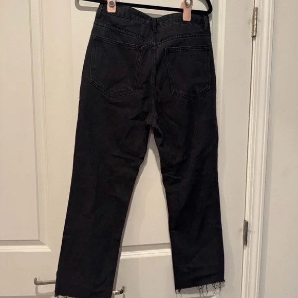 GIANNI BINI Stella black distressed straight leg jeans - Picture 7 of 8